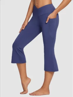 Women's High-Waisted Flare Capri Leggings 38 Women's High-Waisted Flare Capri Leggings -Baleaf Clothing Shop bfy042 45a5be89 6fe7 4af5 989a 29e4fb6eb7ba