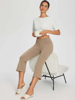 Women's High-Waisted Flare Capri Leggings 34 Women's High-Waisted Flare Capri Leggings -Baleaf Clothing Shop bfy042 6eff1d70 3867 4a25 b14f f9e0af11891e