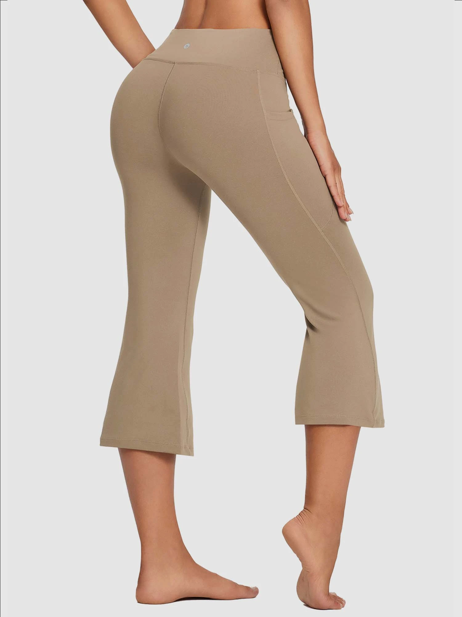 Women's High-Waisted Flare Capri Leggings 12 Women's High-Waisted Flare Capri Leggings - Image 12