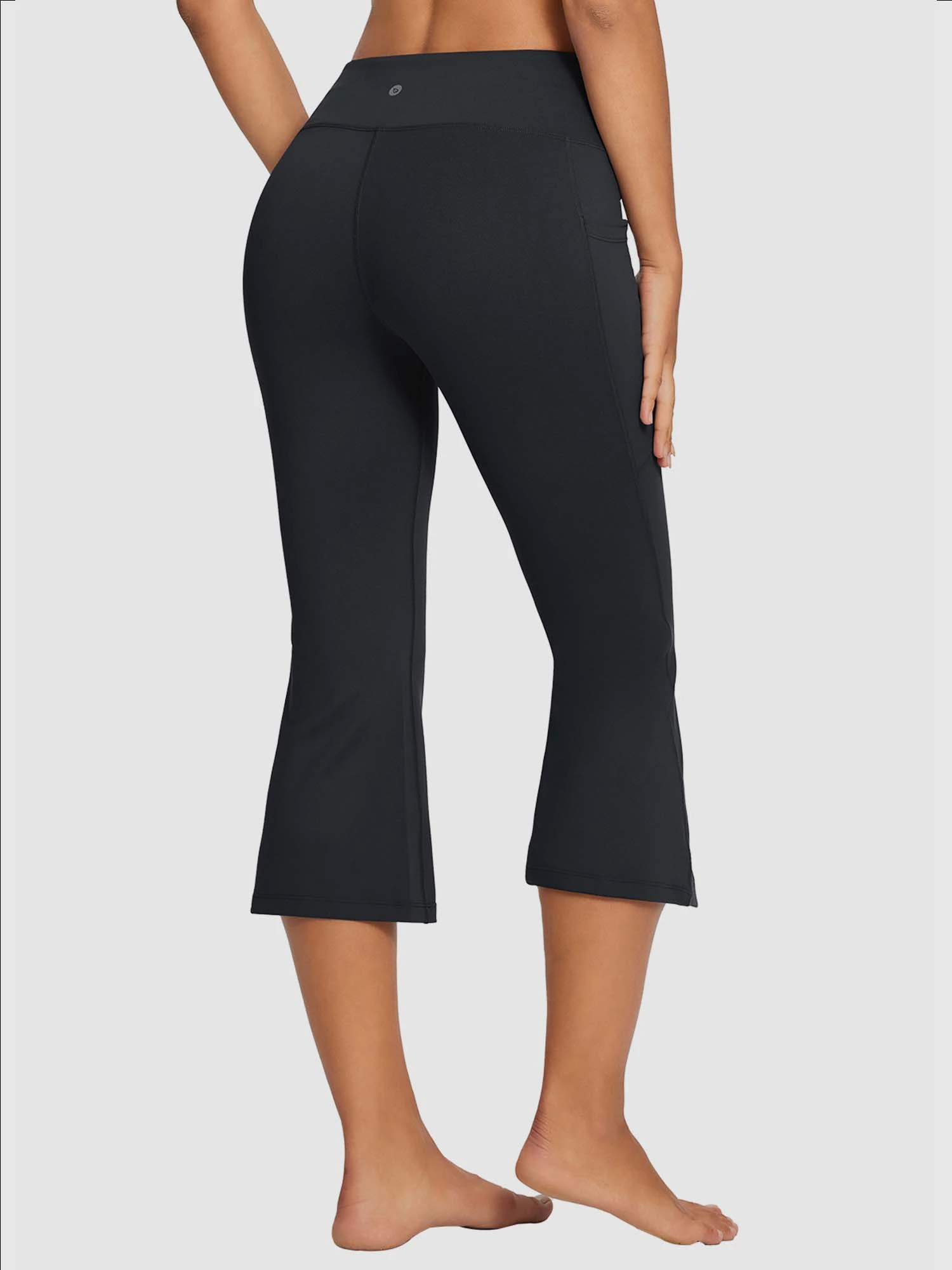 Women's High-Waisted Flare Capri Leggings 2 Women's High-Waisted Flare Capri Leggings - Image 2