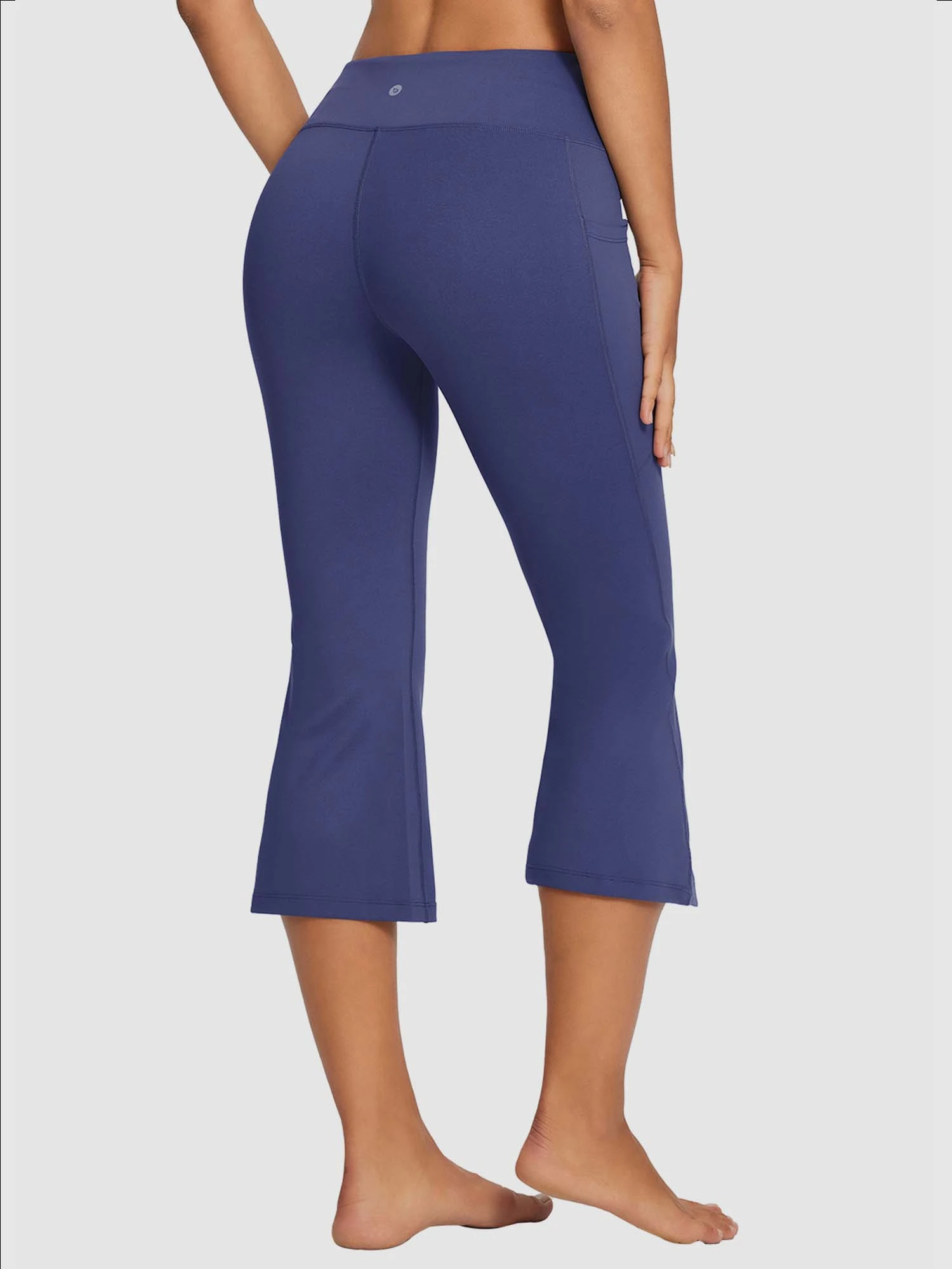 Women's High-Waisted Flare Capri Leggings 18 Women's High-Waisted Flare Capri Leggings - Image 18