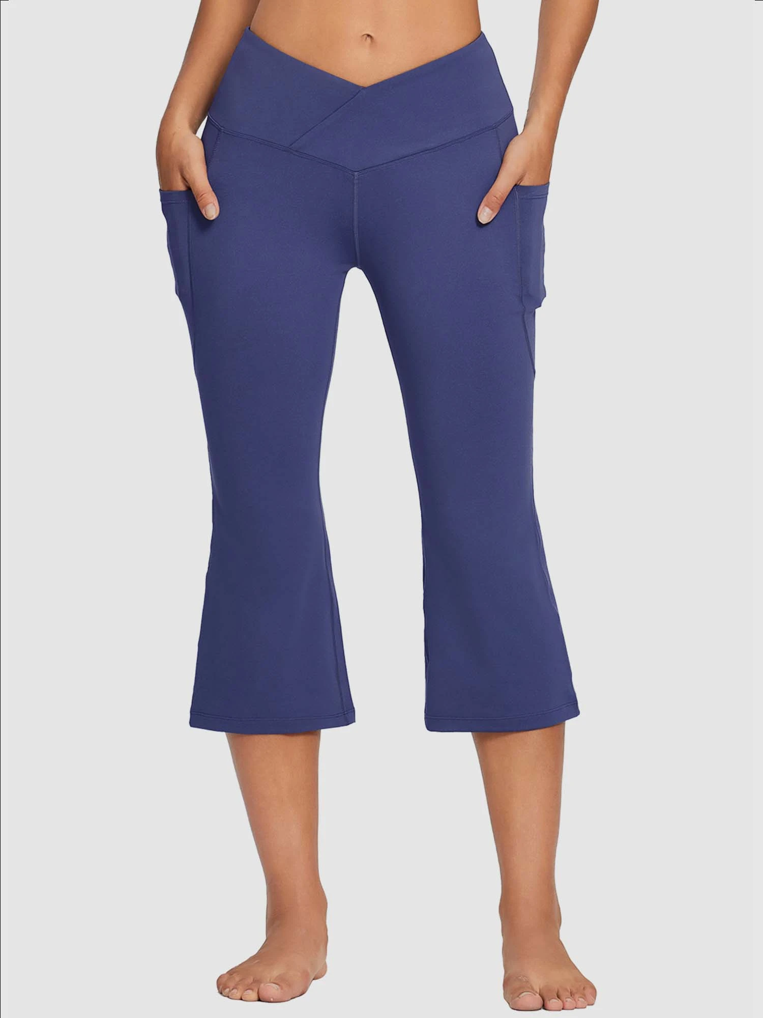 Women's High-Waisted Flare Capri Leggings 17 Women's High-Waisted Flare Capri Leggings - Image 17