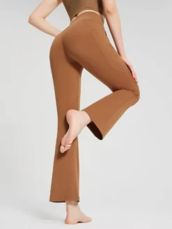 Lycra Cross-Waist Zippered Flared Pants -Baleaf Clothing Shop bfy059 c21ab36f cf4b 43d0 be29 773c5419aebd