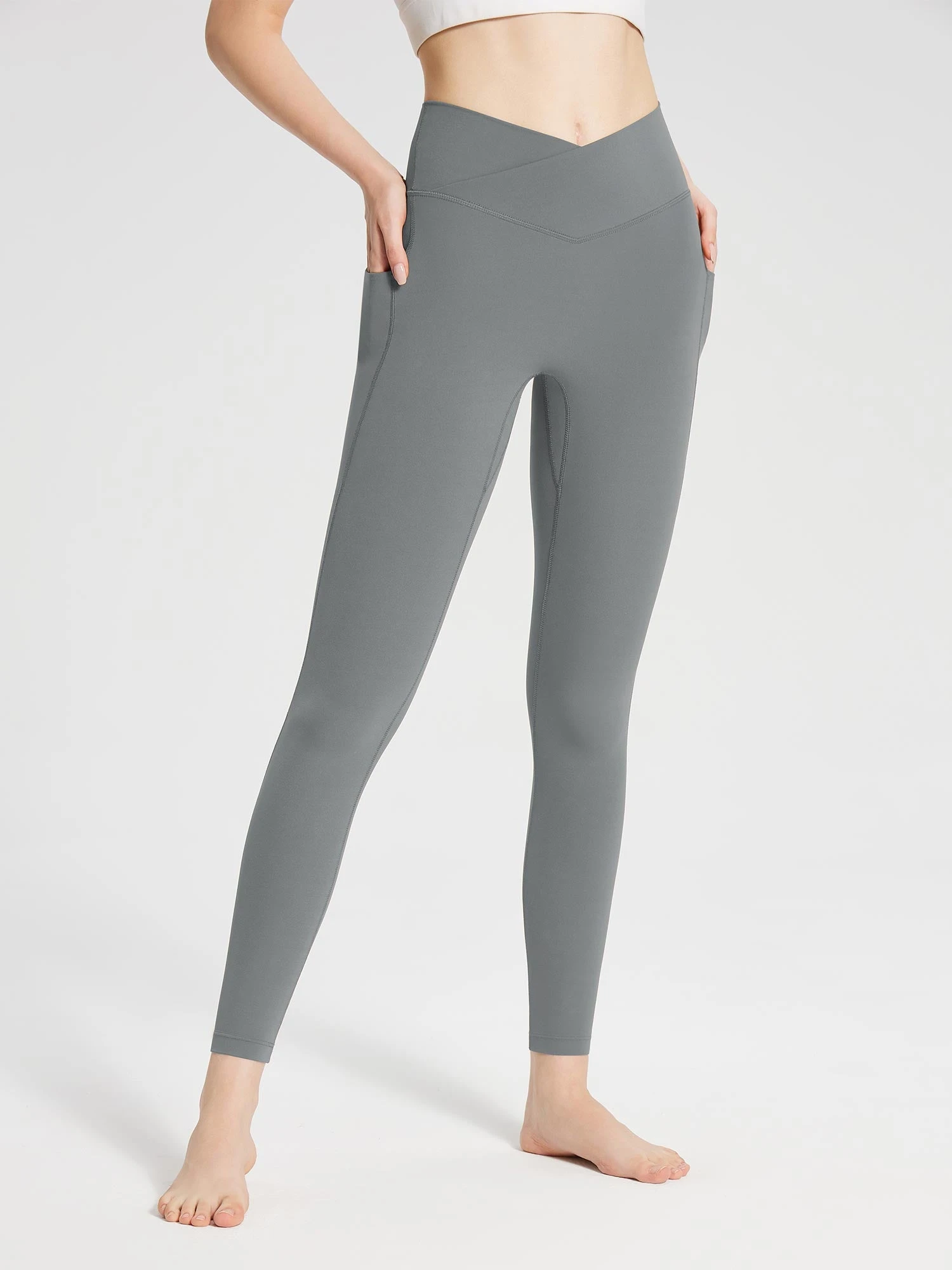Lycra Cross-Waist High-Rise Leggings 13 Lycra Cross-Waist High-Rise Leggings - Image 13