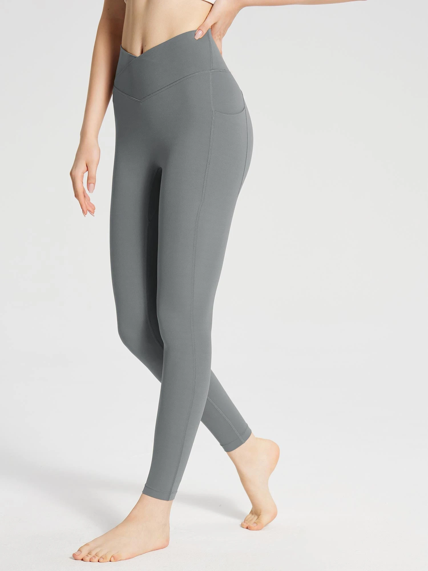 Lycra Cross-Waist High-Rise Leggings 15 Lycra Cross-Waist High-Rise Leggings - Image 15