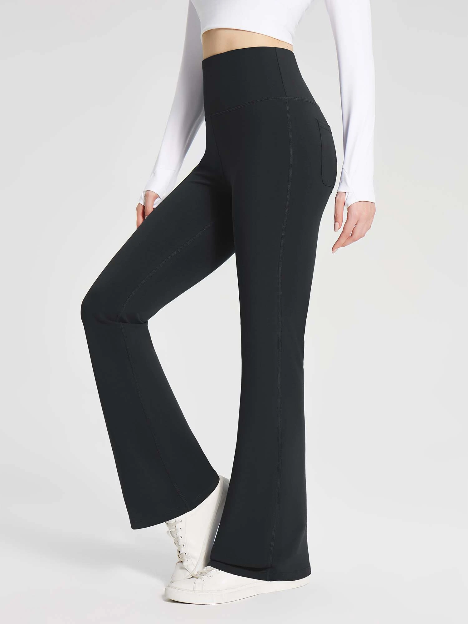 Women's Cotton Yoga Flare Pants 2 Women's Cotton Yoga Flare Pants - Image 2