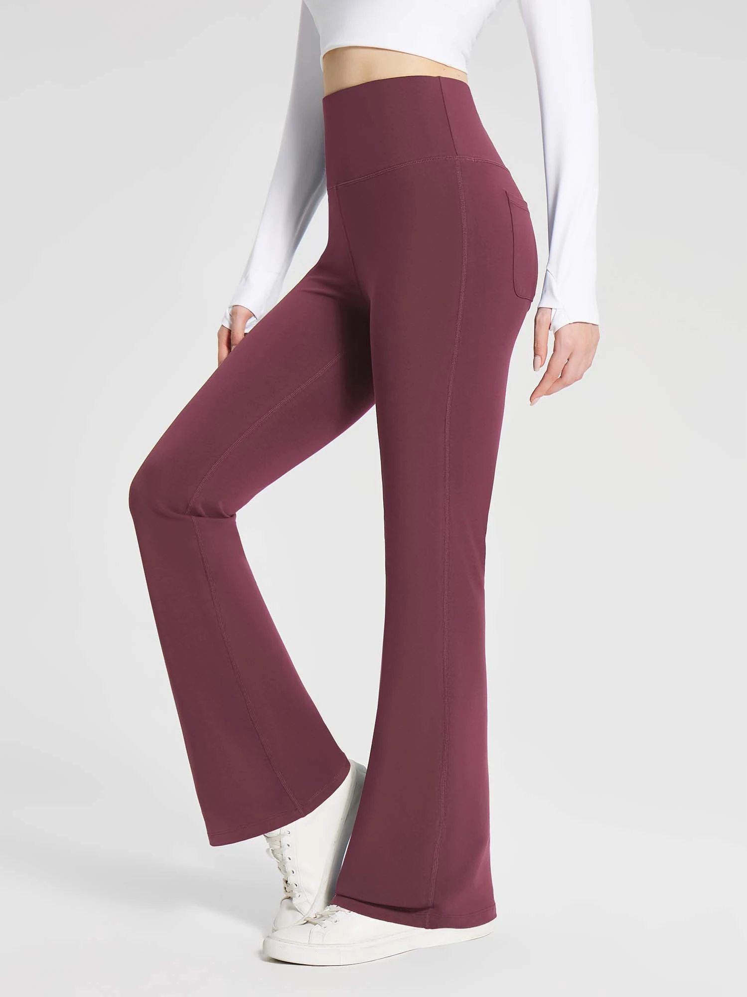 Women's Cotton Yoga Flare Pants 14 Women's Cotton Yoga Flare Pants - Image 14