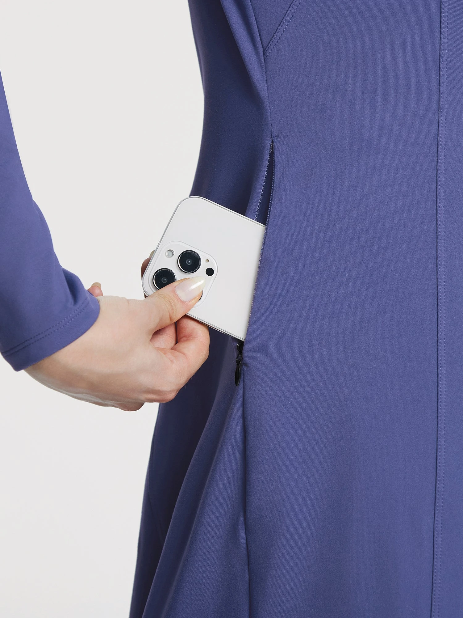 Quarter Zip Fleece Lined Knee Length Tunic Dress 18 Quarter Zip Fleece Lined Knee Length Tunic Dress - Image 18