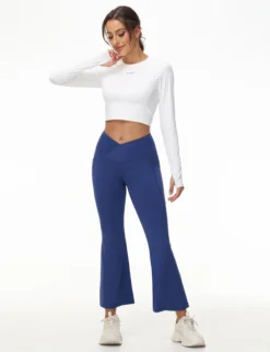 Women's High-Waisted Petite Flare Yoga Pants -Baleaf Clothing Shop bfy080 8
