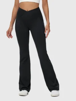 Laureate Women's 34" Crossover High-Waisted Flare Yoga Pants -Baleaf Clothing Shop bfy081 0e9a8f66 8d83 42b7 9609 ed74f76a2058