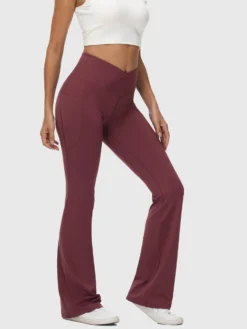 Laureate Women's 34" Crossover High-Waisted Flare Yoga Pants