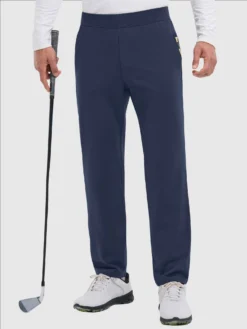 Golf Elastic-Waist Fleece Straight-Leg Pants -Baleaf Clothing Shop bgg017 01