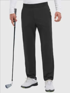 Golf Elastic-Waist Fleece Straight-Leg Pants