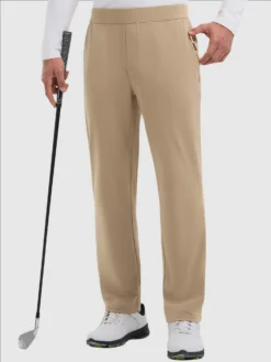 Golf Elastic-Waist Fleece Straight-Leg Pants -Baleaf Clothing Shop bgg017 01 a28408cf 95b0 47ec ac63 8cdfdcea80ef