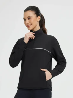 Women's Golf Loose Half-Zip Fleece Pullover -Baleaf Clothing Shop bgg019 2