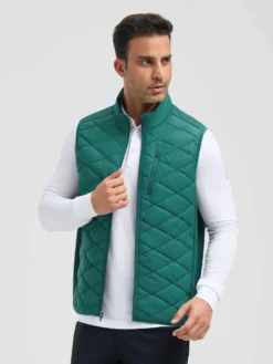 Men’s Golf Knit-Woven Patchwork Cotton Vest -Baleaf Clothing Shop bgg020 2 WH 1500x2000px