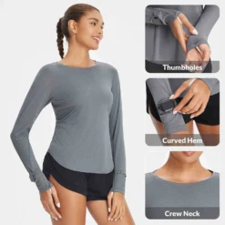 Women's Outdoor Long Sleeve Crew Neck T-Shirt -Baleaf Clothing Shop bgo006 4