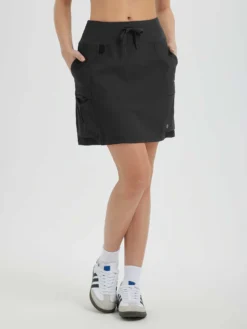 Women's 16" UPF 50+ Quick-Dry Hiking Cargo Skort -Baleaf Clothing Shop bgo026 Black 3