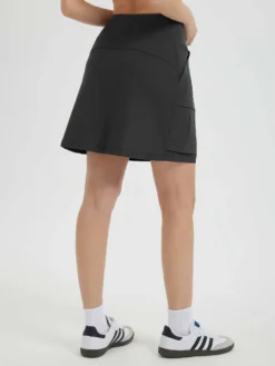 Women's 16" UPF 50+ Quick-Dry Hiking Cargo Skort -Baleaf Clothing Shop bgo026 Black 6