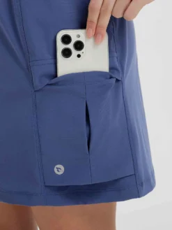 Women's 16" UPF 50+ Quick-Dry Hiking Cargo Skort -Baleaf Clothing Shop bgo026 NavyBlue 2