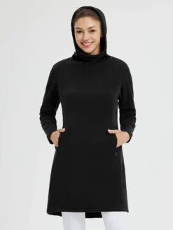 Women’s Outdoor Knit Hooded Fleece Dress -Baleaf Clothing Shop bgo039 1 300708ef 510b 4bc6 b3c2 41f47192b34c