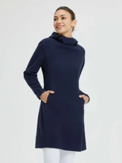 Women’s Outdoor Knit Hooded Fleece Dress -Baleaf Clothing Shop bgo039 2 9e7659f0 ee54 4383 a1b8 6080b3f79428