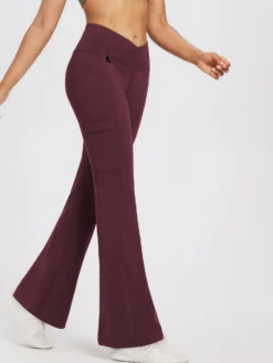 Women’s Outdoor Fleece Long-Inseam Cross-Waistband Flare Pants -Baleaf Clothing Shop bgo042 2 34b0a9c5 31ba 4635 939e b176fd729ecc