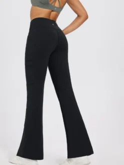 Women’s Outdoor Fleece Long-Inseam Cross-Waistband Flare Pants -Baleaf Clothing Shop bgo042 3 791a5043 a3aa 4f4c abb6 ce7f7ce7c4dd