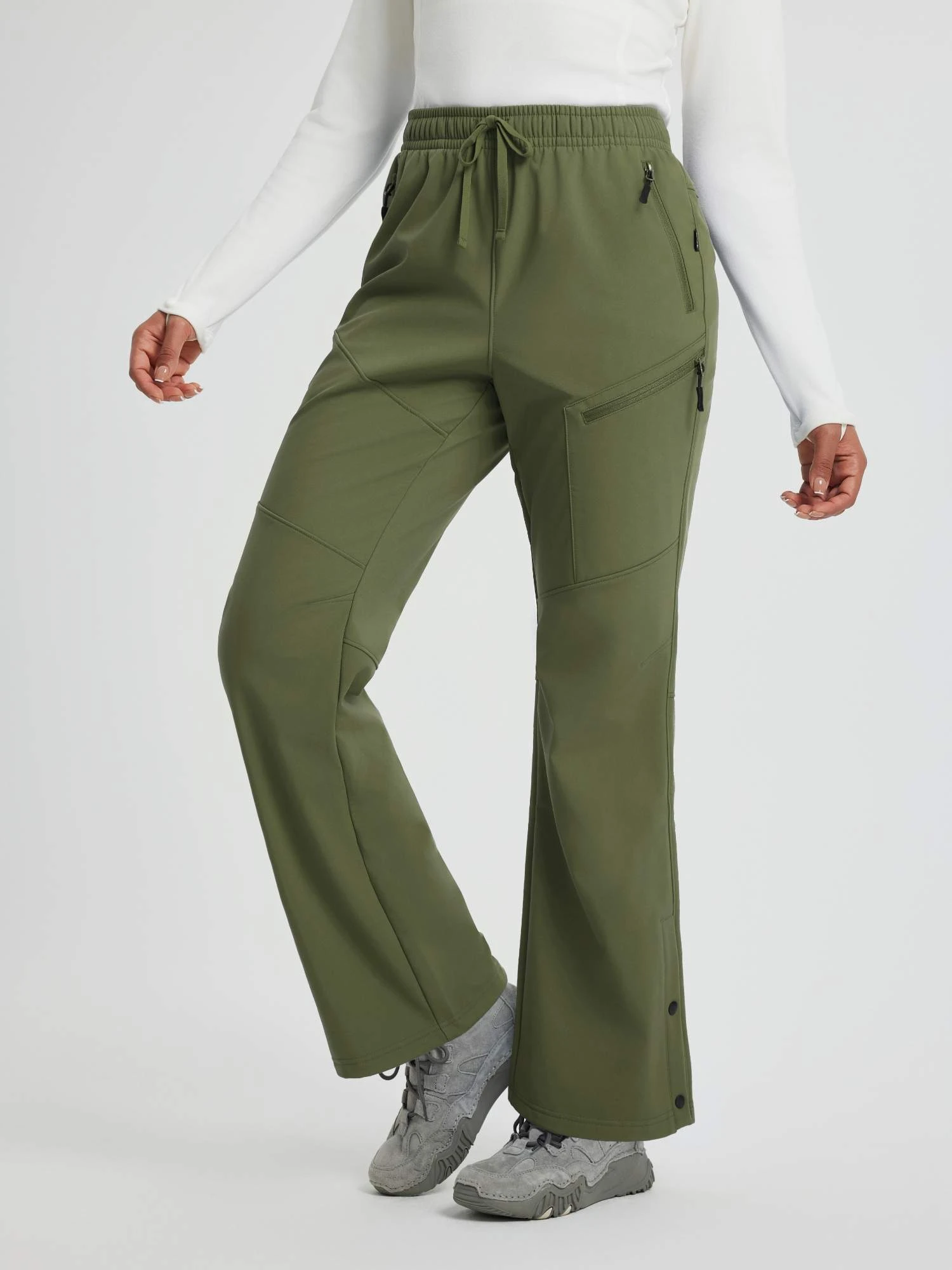 Women’s Outdoor Softshell Straight-Leg Zipper Pocket Pants 11 Women’s Outdoor Softshell Straight-Leg Zipper Pocket Pants - Image 11