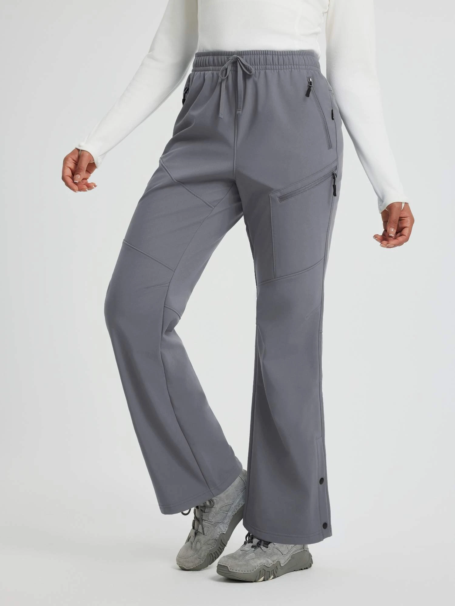 Women’s Outdoor Softshell Straight-Leg Zipper Pocket Pants 2 Women’s Outdoor Softshell Straight-Leg Zipper Pocket Pants - Image 2