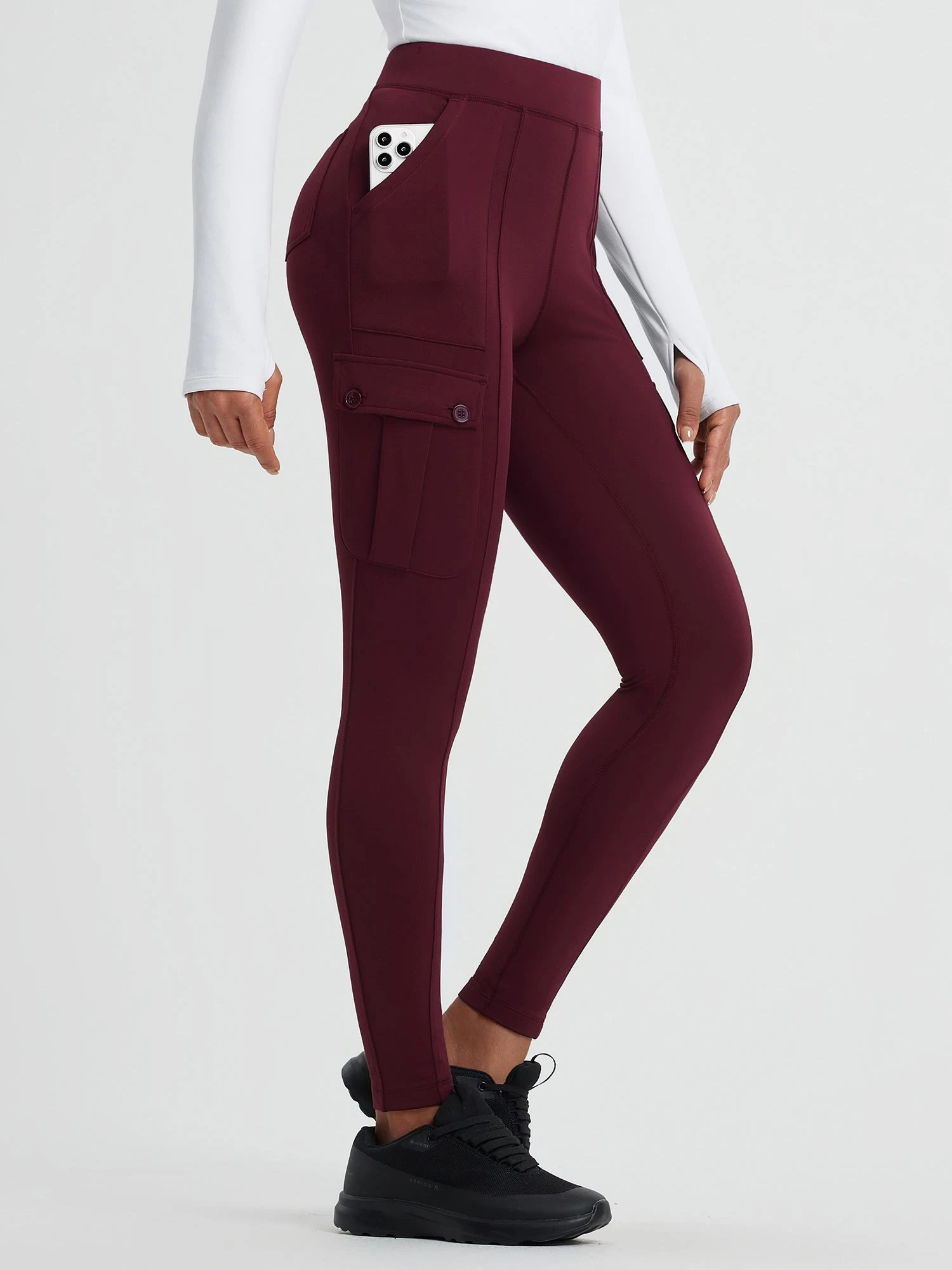 Multi-Pocket Workwear Straight-Leg Knit Fleece Pants 1 Multi-Pocket Workwear Straight-Leg Knit Fleece Pants