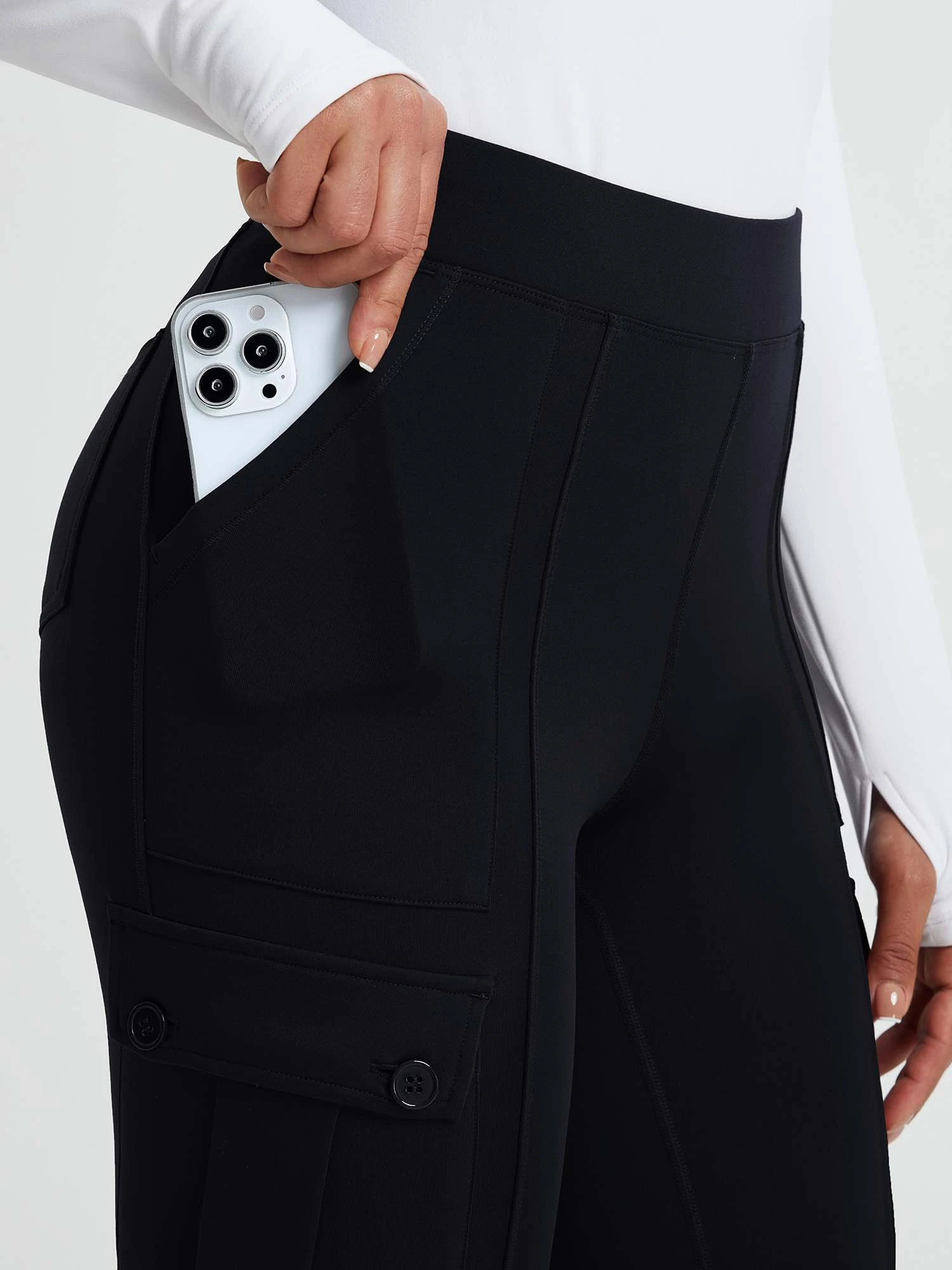 Multi-Pocket Workwear Straight-Leg Knit Fleece Pants 11 Multi-Pocket Workwear Straight-Leg Knit Fleece Pants - Image 11