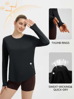 Women's Long Sleeve Running Shirt -Baleaf Clothing Shop bgr003 5 27ec4f98 b83d 41b0 818a 5687efbb8f44