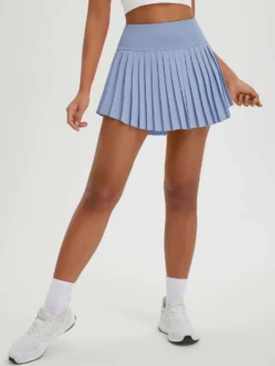 Evening Drift 2+1 Zipper Pockets Pleated Skirt -Baleaf Clothing Shop bgr022 1