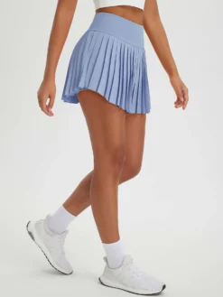 Evening Drift 2+1 Zipper Pockets Pleated Skirt -Baleaf Clothing Shop bgr022 2