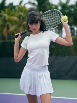 Evening Drift 2+1 Zipper Pockets Pleated Skirt -Baleaf Clothing Shop bgr022 5 29c47061 4feb 494c af09 b5cd5bb1ad06