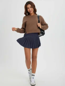 Evening Drift 2+1 Zipper Pockets Pleated Skirt -Baleaf Clothing Shop bgr022 6 6dd8047b f761 43a7 b563 5ee285dd113e