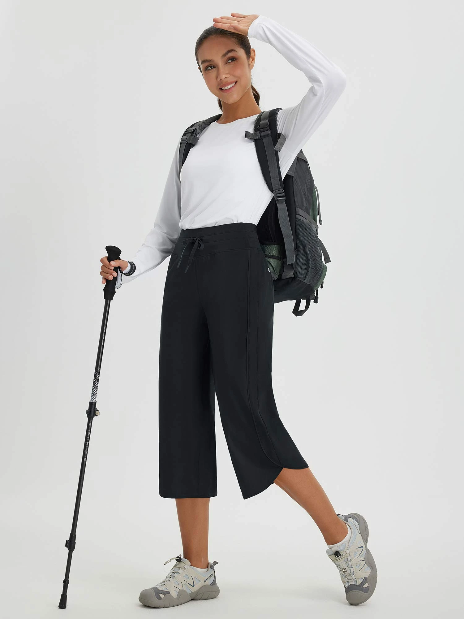 Women's 20" UPF 50+ Wide-Leg Quick-Dry Running Capris 10 Women's 20" UPF 50+ Wide-Leg Quick-Dry Running Capris - Image 10