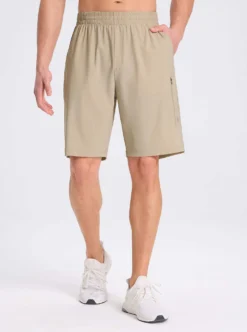 Men's 9" Running Shorts -Baleaf Clothing Shop bgr027 Khaki 1