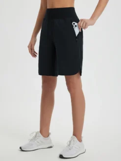Women's 9" High-Waisted Running Shorts -Baleaf Clothing Shop bgr030 2 88abcf21 e006 4e35 929f 66aeb04bef40