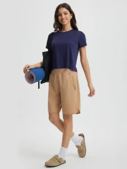 Women's 9" High-Waisted Running Shorts -Baleaf Clothing Shop bgr030 6 173c6793 34ae 472f b3e8 da21f7e4b214