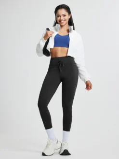 Running High-Waisted Fleece Leggings -Baleaf Clothing Shop bgr034 5
