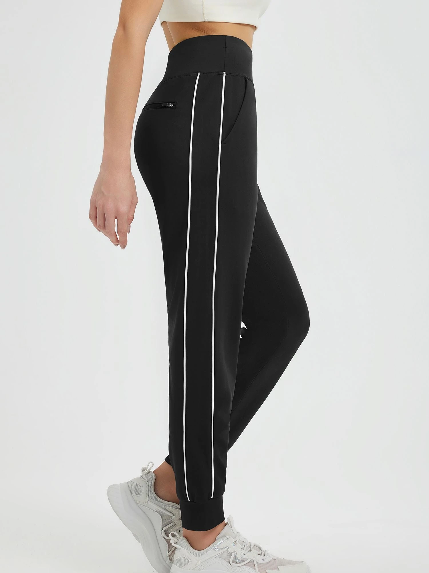 Flat Waist Fleece-Lined Running Joggers 11 Flat Waist Fleece-Lined Running Joggers - Image 11