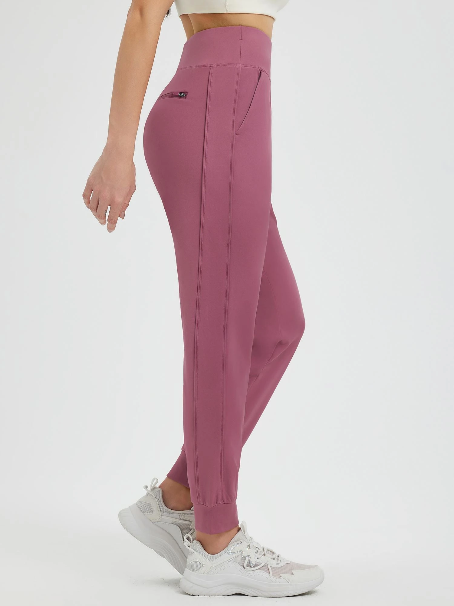 Flat Waist Fleece-Lined Running Joggers 3 Flat Waist Fleece-Lined Running Joggers - Image 3