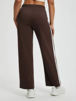 Women’s Running Side-Panel Contrast Fleece Straight-Leg Pants -Baleaf Clothing Shop bgr039 3