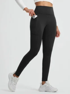 Running Cross Pocket Fleece Tight Leggings