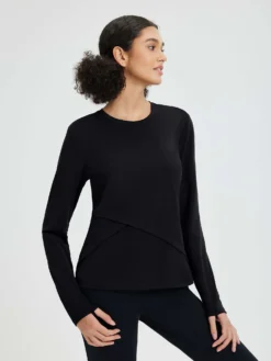 Women’s Running Striped Fleece Long-Sleeve T-Shirt -Baleaf Clothing Shop bgr047 2 5a88406d 67b6 4df7 a10b 9b61433f978f