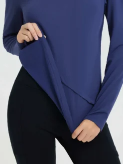 Women’s Running Striped Fleece Long-Sleeve T-Shirt -Baleaf Clothing Shop bgr047 4