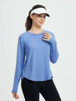 Running Cross Hem Long-Sleeve T-Shirt