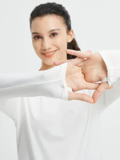 Running Cross Hem Long-Sleeve T-Shirt -Baleaf Clothing Shop bgr049 3 48658e34 41ba 441e a1f5 95266774acba